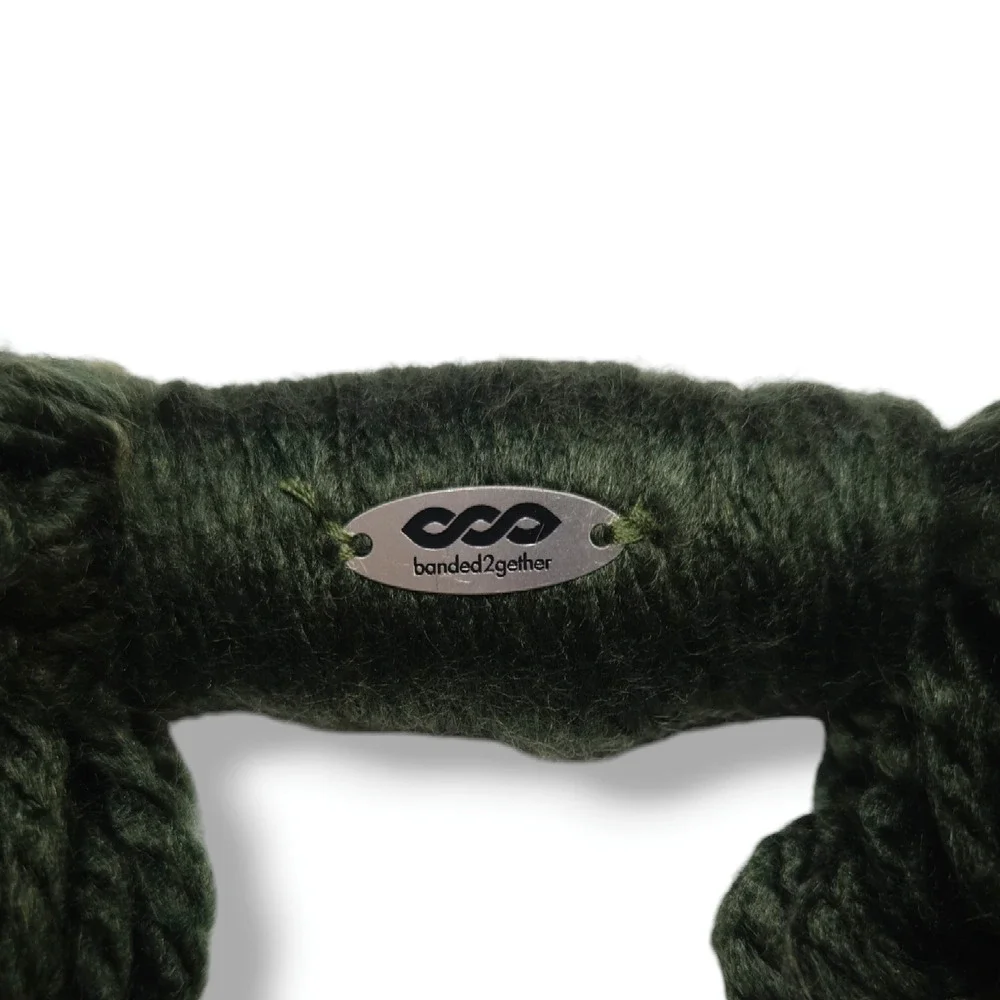NWT Banded2gether Open Knit Infinity Neck Warmer Scarf‎ One Size Forest Green